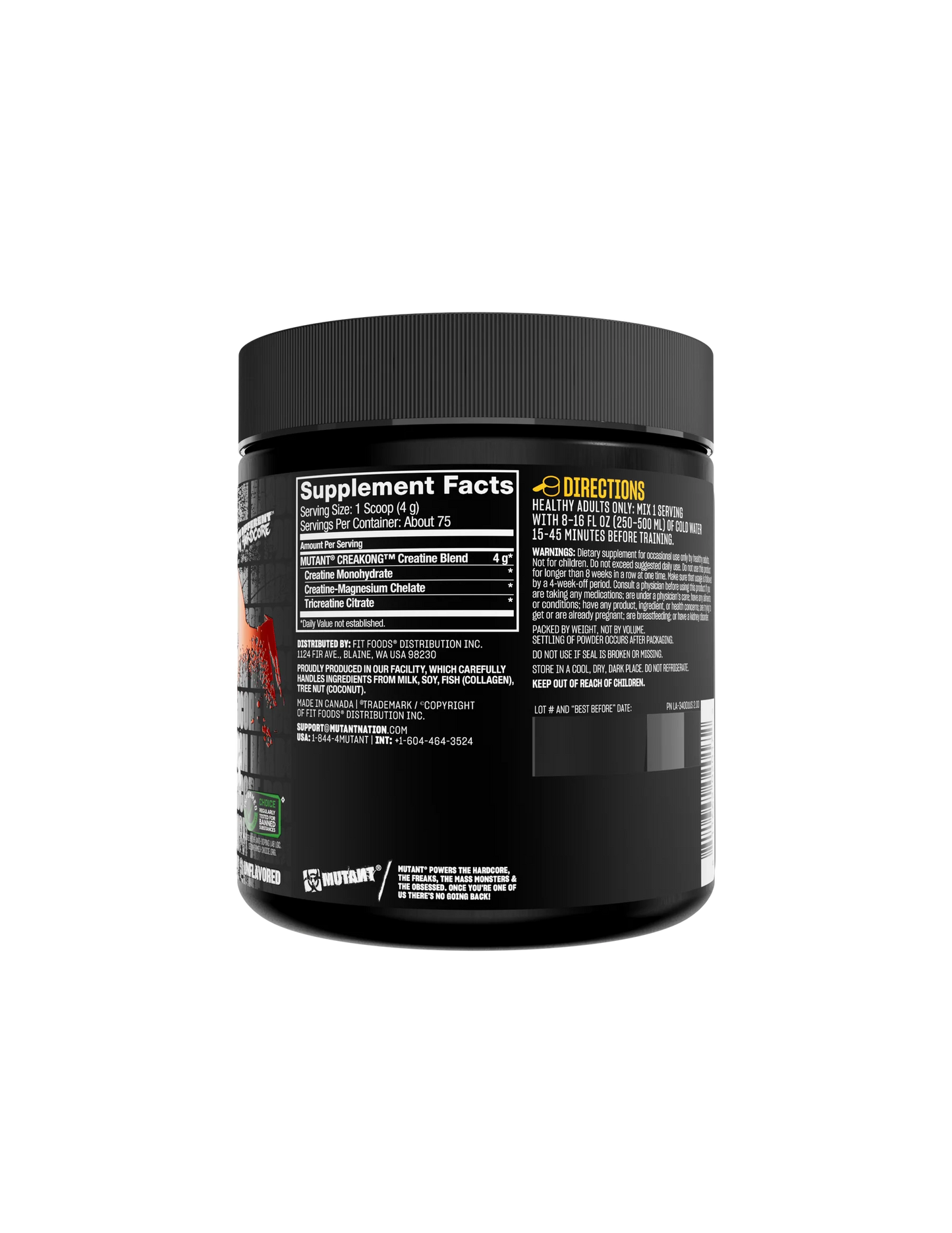 Mutant Creakong 300g unflavored 75sv