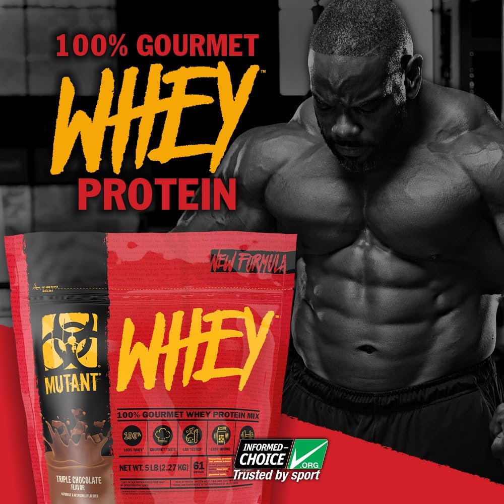 Mutant Whey Protein 4lb Dual Flavor Bags Triple Chocolate / Vanilla Ice Cream