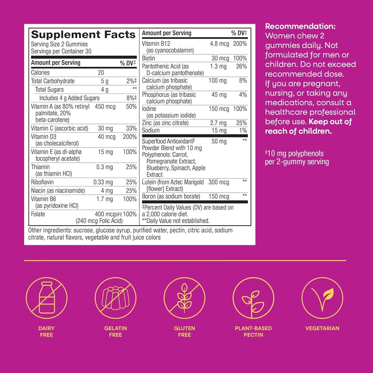 Alive! Women's Gummy Multivitamin 60c