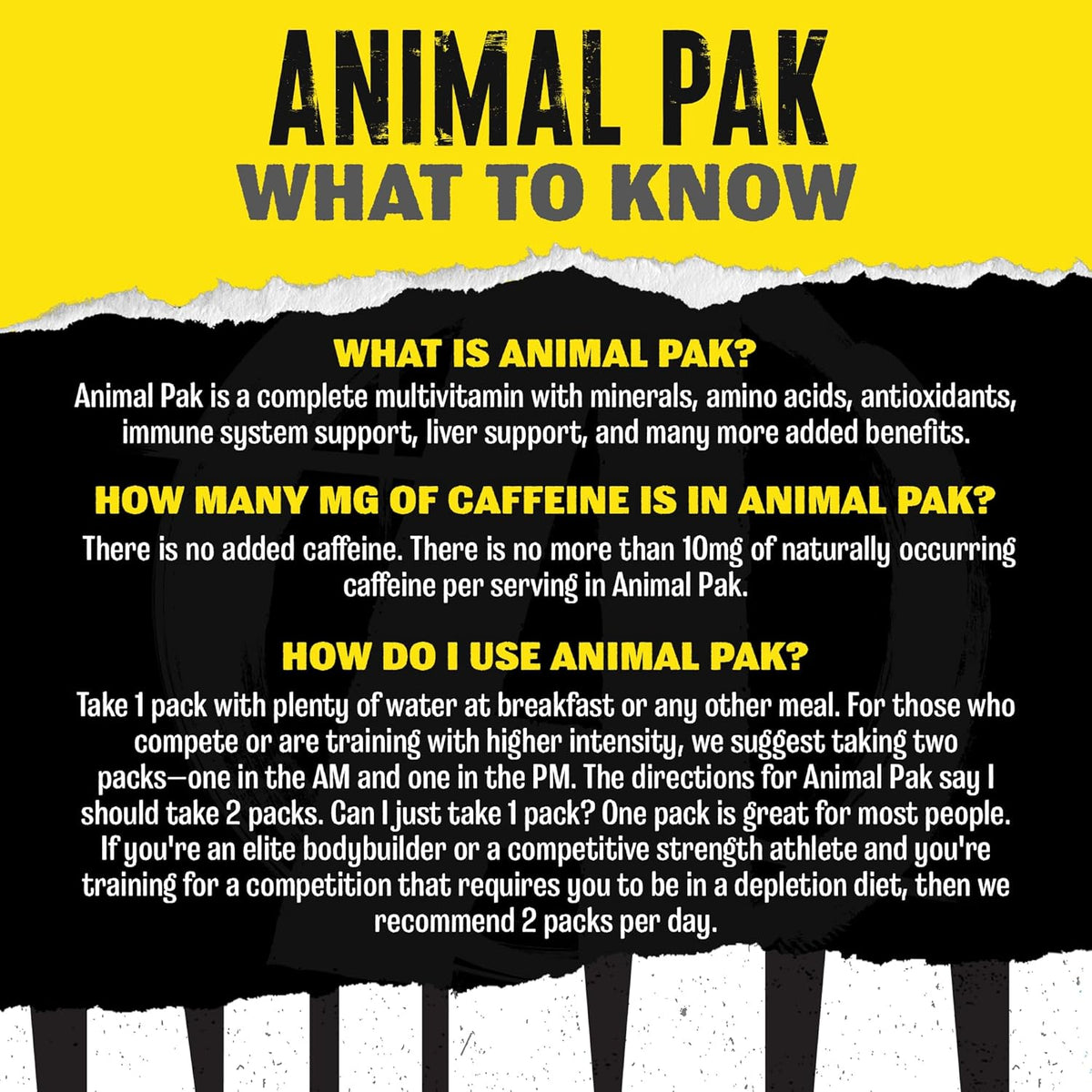 Universal Nutrition Animal Pak Ultimate Foundation Multivitamins