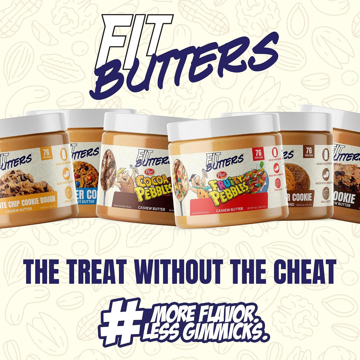 Fit Butter Nut Butter 16oz Vegan Cashew Amond Butter Cookie Butter