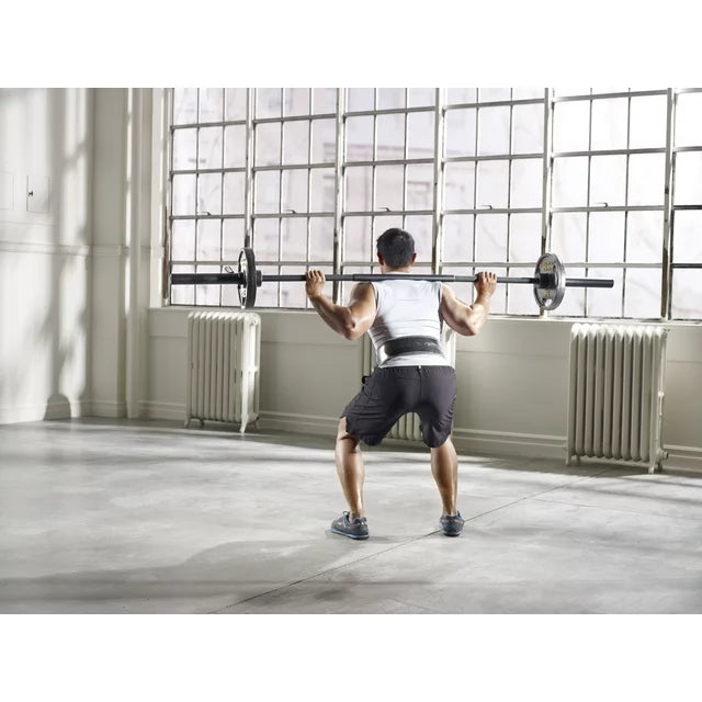 Gold's Gym Leather Weight Lifting Belt with Padded Back Support - S/M
