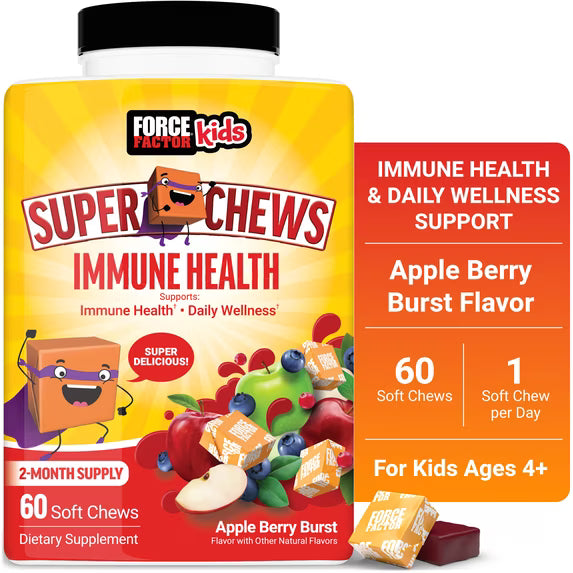 Force Factor Kids Immunity Super Chews Apple Berry 60ct