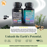 Shilajit and Sea Moss Pill Bundle (2) Bottles 120 caps total