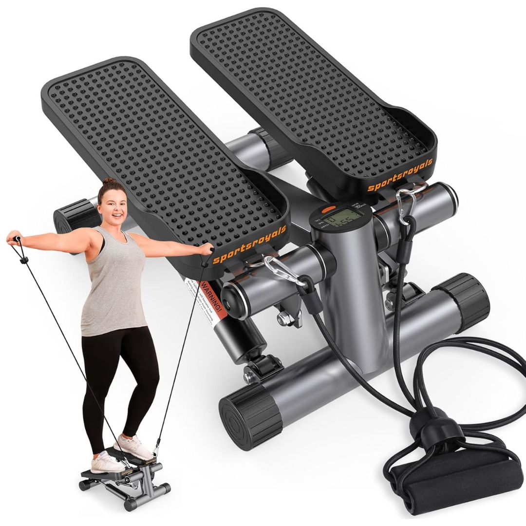 Mini Stepper with Resistance Bands - 330lb weight capacity