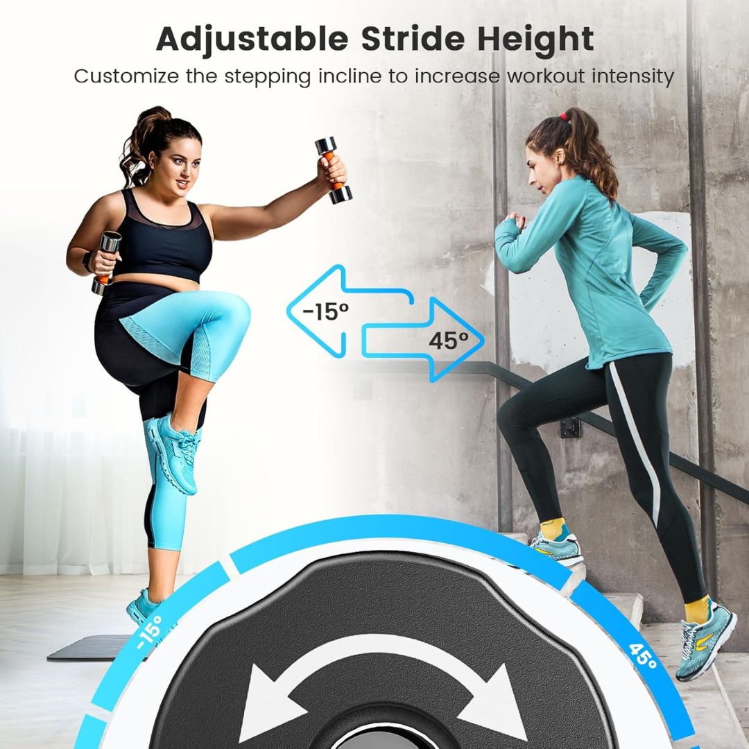 Mini Stepper with Resistance Bands - 330lb weight capacity