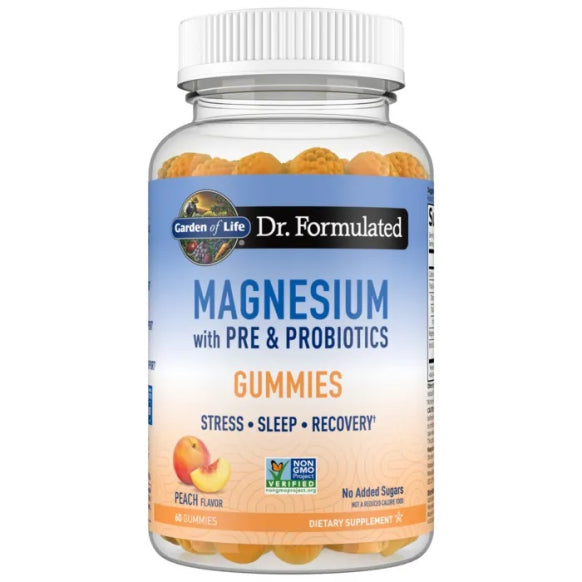 Garden of Life, Magnesium with Pre & Probiotics Gummies Peach, 60 Gummies