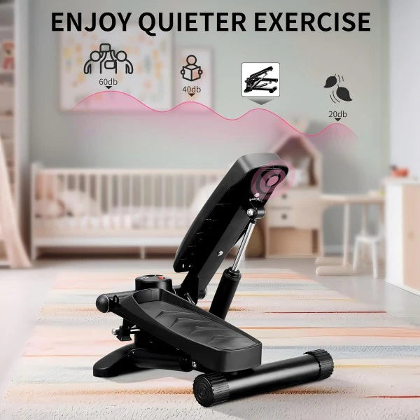 Mini Stepper with Resistance Bands - 330lb weight capacity