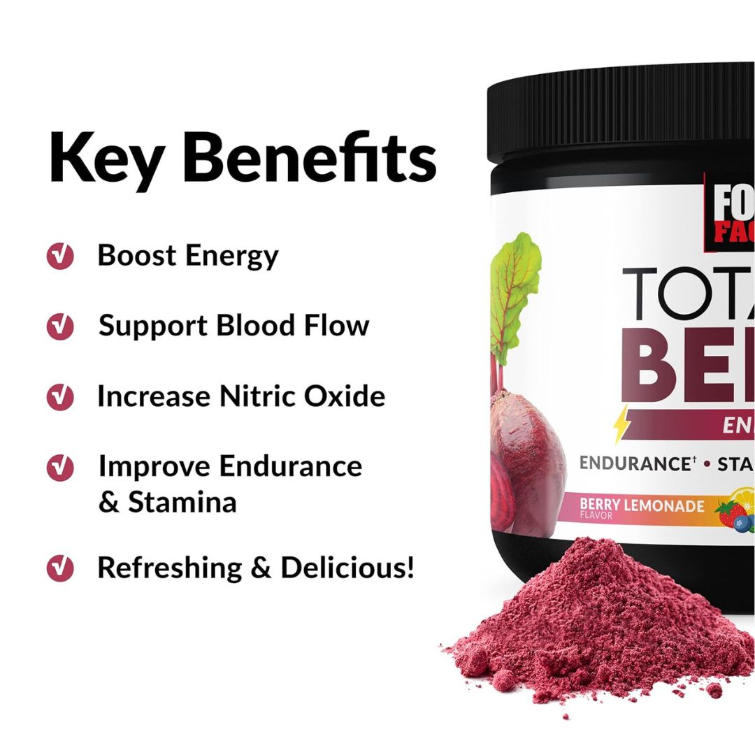 Force Factor Total Beets Energy Drink Mix 30 Servings