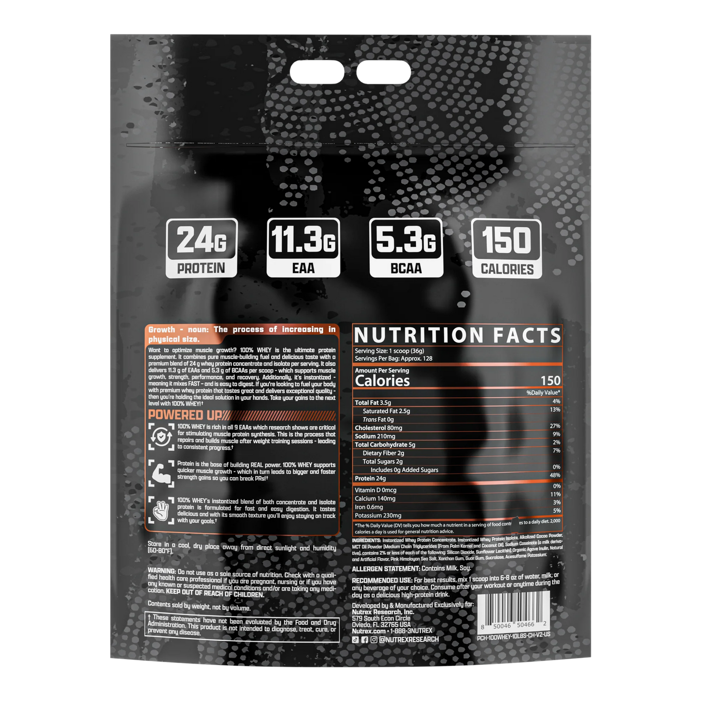 Nutrex 100% Whey Protein 10lb