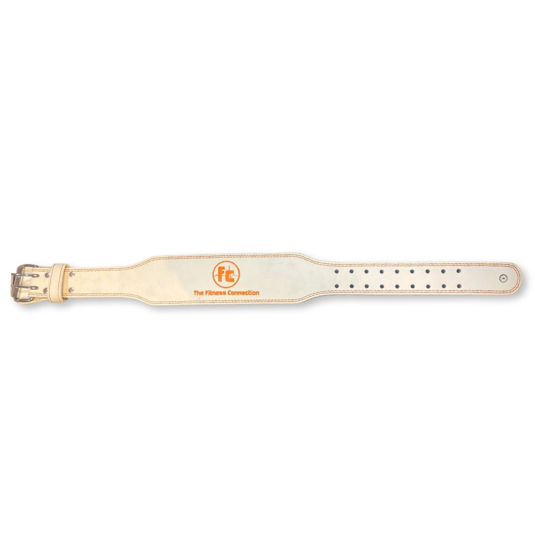 White FC Double Prong Lifting Belt