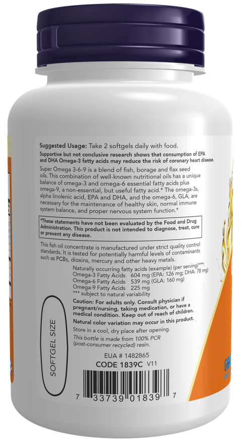 Now Super Omega 3-6-9 90softgels