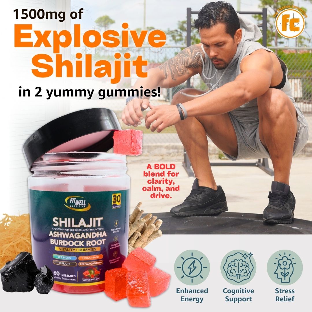 Fit Well - Shilajit Ashwagandha Vitality Gummies 60ct