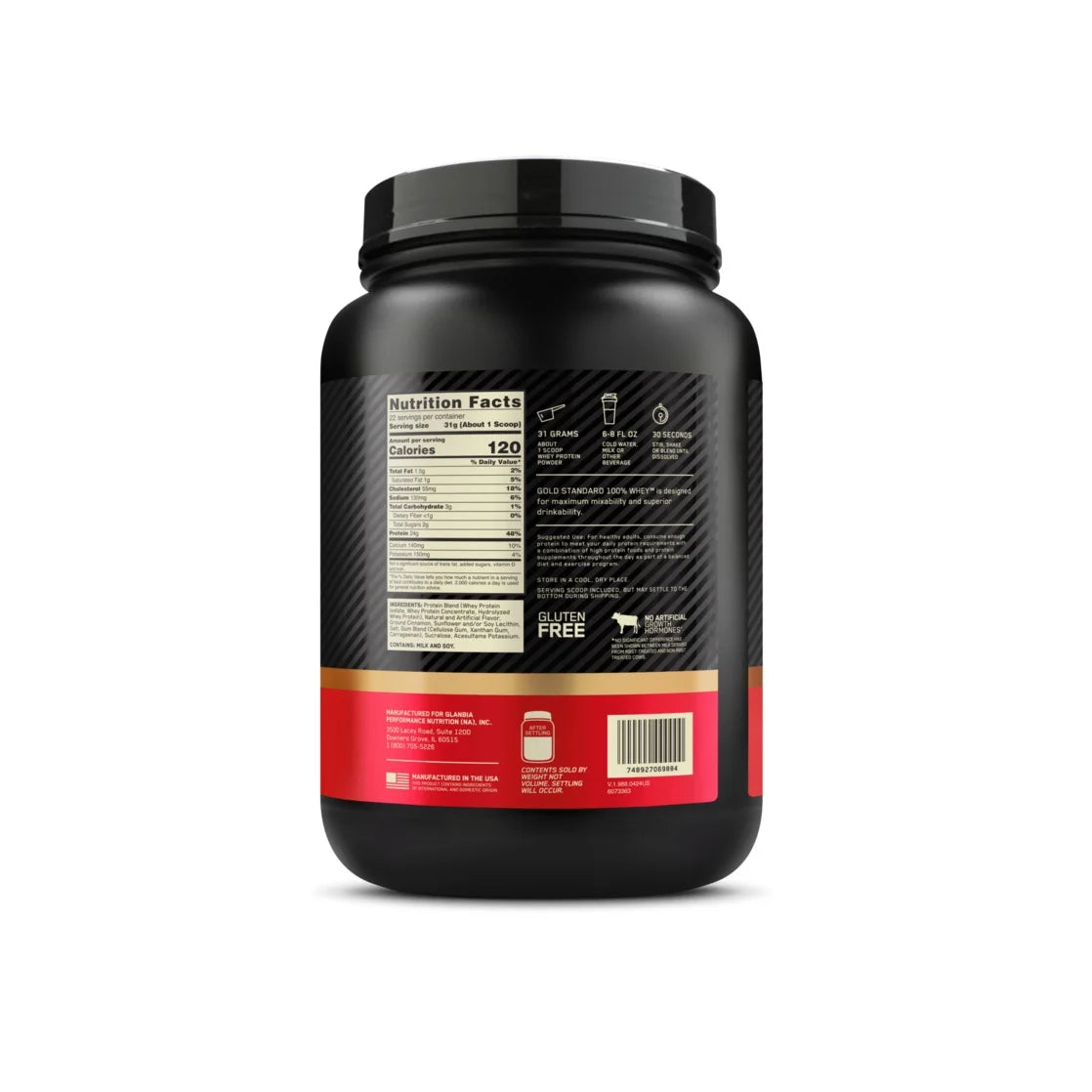 O.N. Gold Standard Whey Protein 1.5lb