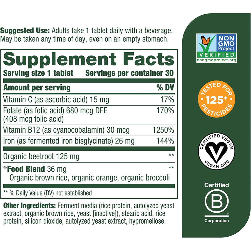 MegaFood  Blood Builder-Iron Supplement