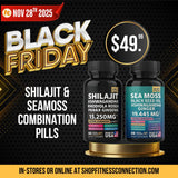 Shilajit and Sea Moss Pill Bundle (2) Bottles 120 caps total