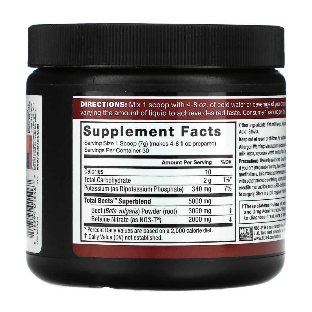 Force Factor Total Beets 7.4 oz Pomegranate Berry