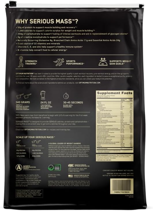 Optimum Nutrition Serious Mass 12lb