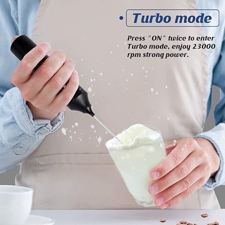 FoodVille MF05 Rechargeable Milk Frother Black
