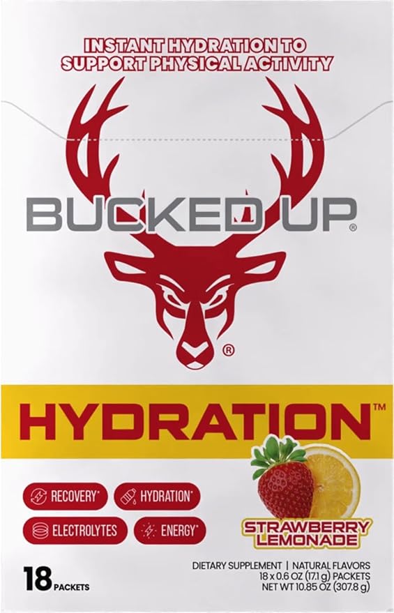 Bucked Up Hydration Strawberry Lemonade 18pack