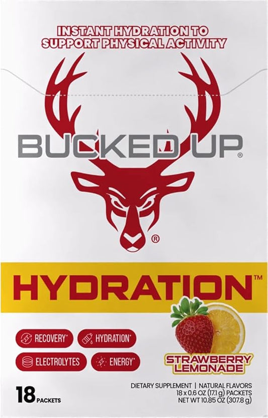 Bucked Up Hydration Strawberry Lemonade 18pack