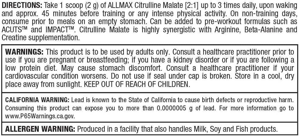 Allmax Essentials Citrulline Malate 330G