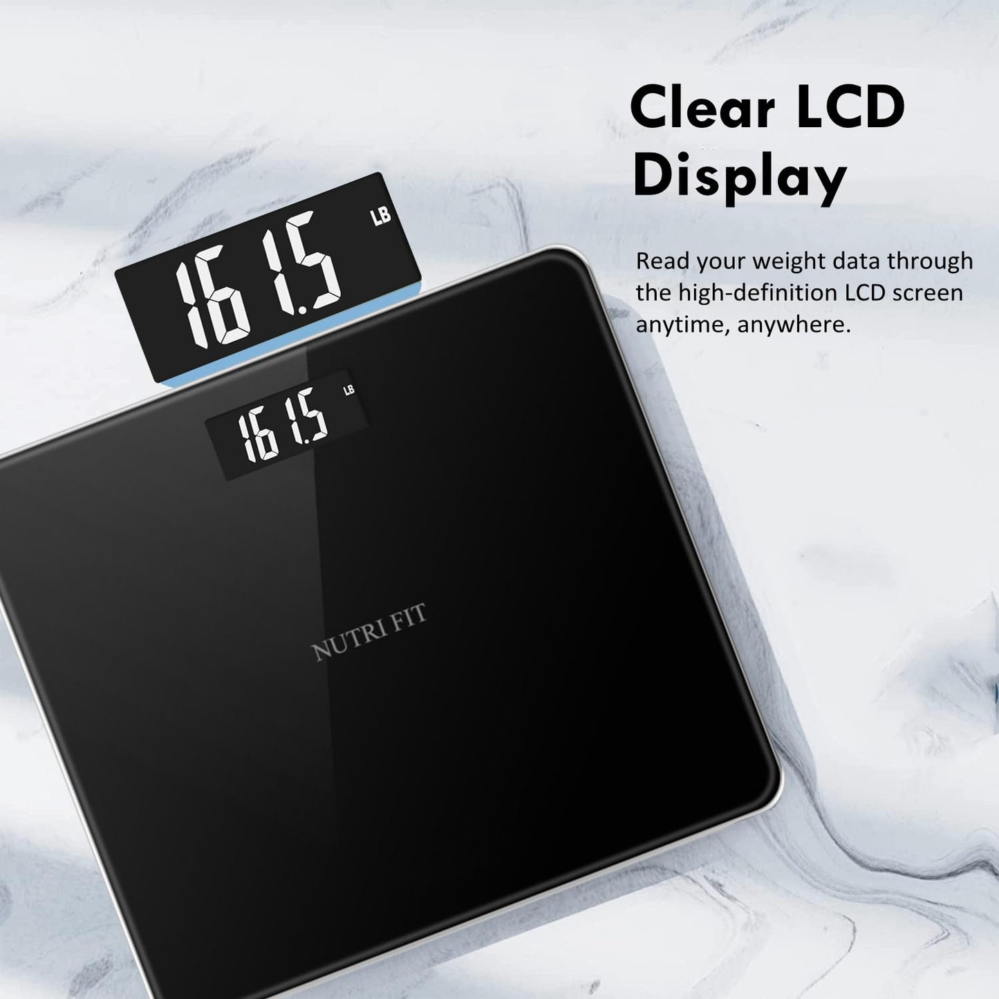 Nutri Fit Digital Bathroom Scale Model EB9650H 330lb capacity