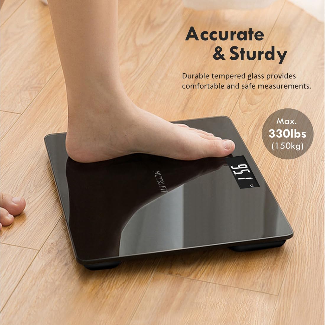 Nutri Fit Digital Bathroom Scale Model EB9650H 330lb capacity