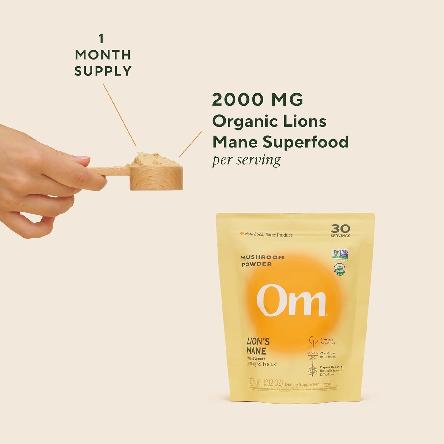 OM superfoods lions mane 100grams 3.5oz