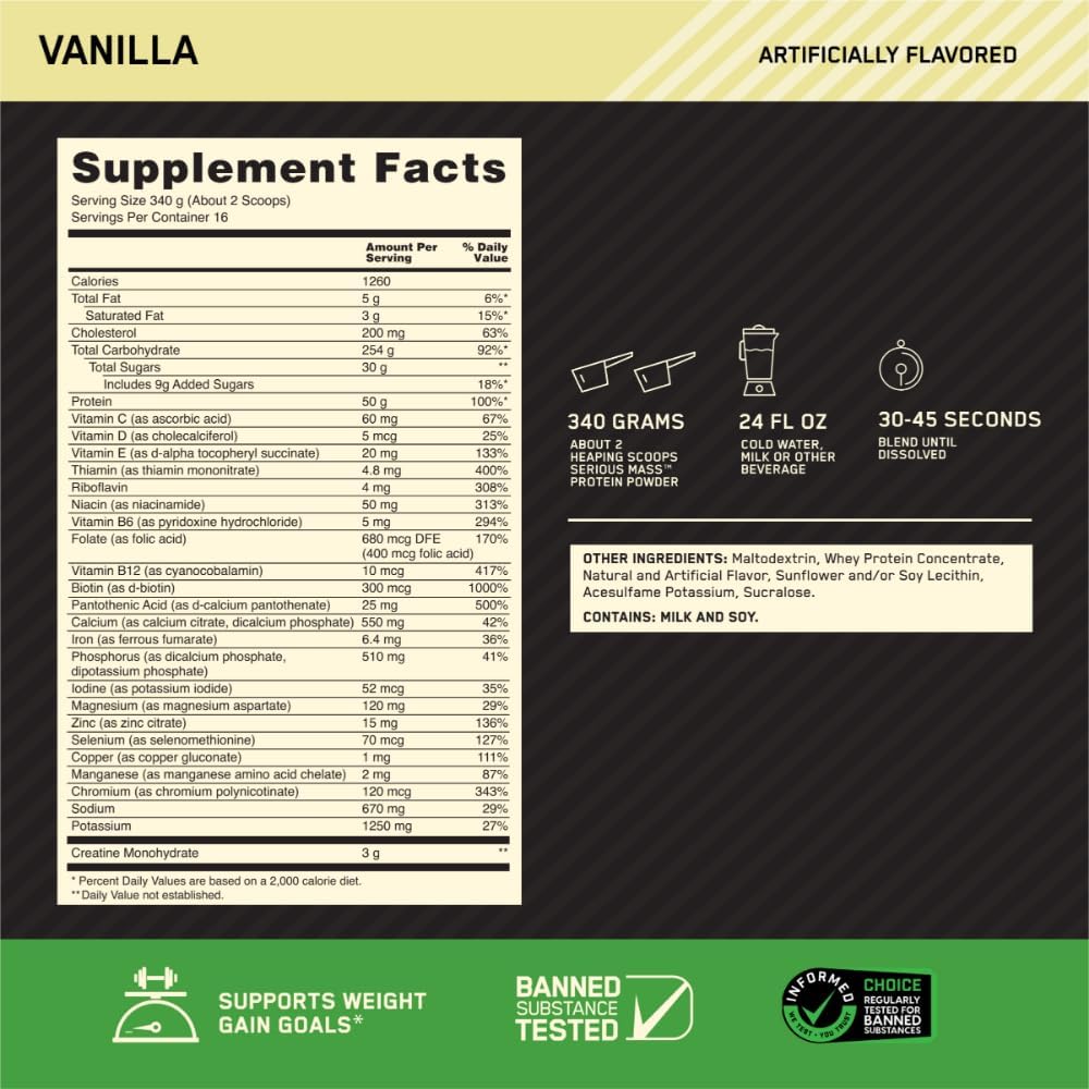 Optimum Nutrition Serious Mass 12lb