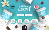 Lean1 Vegan Protein Shake and Meal Replacement, 1.5 LB Vanilla