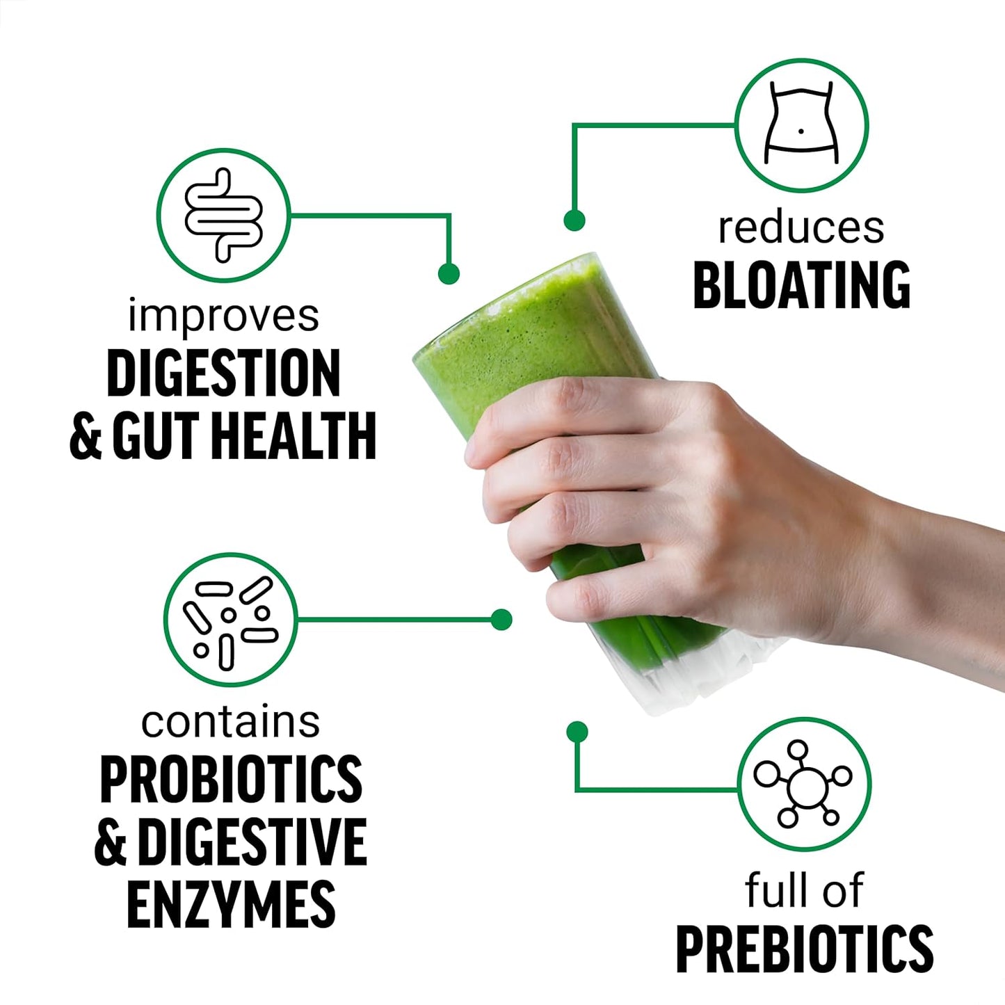 Force Factor Smarter Greens Superfoods + Digestion Powder 30sv Pomegranate Berry