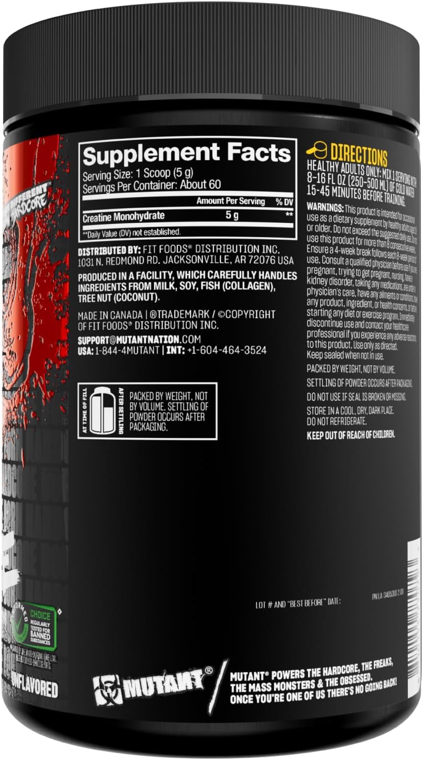 Mutant Micronized Creatine 300g 60sv
