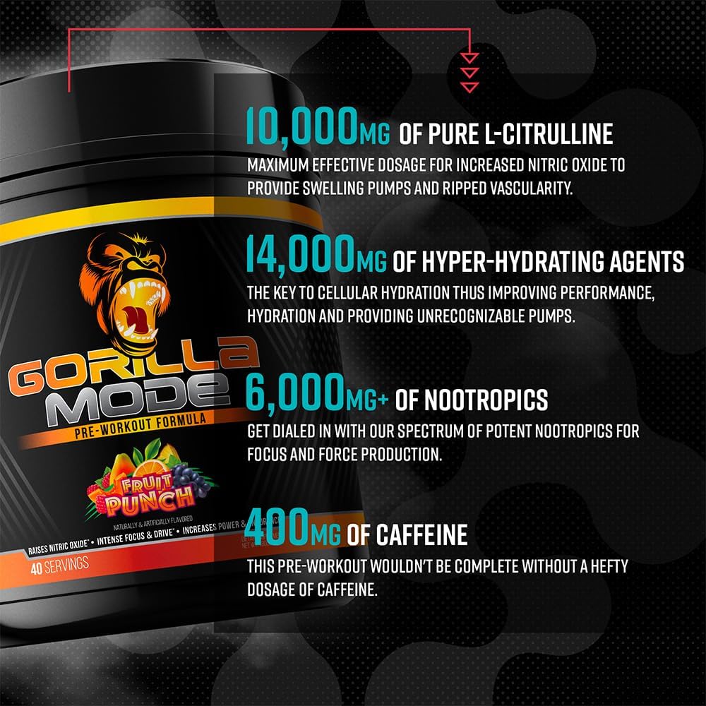 Gorilla Mind Gorilla Mode Pre-Workout 40sv