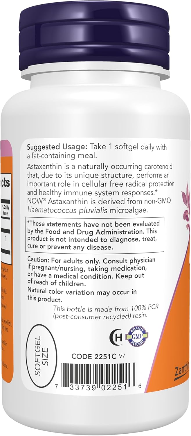 NOW Foods Astaxanthin 10mg - 60 Softgels