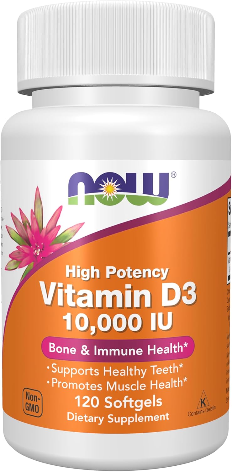 Now Vitamin D-3 10,000 IU 120 softgels