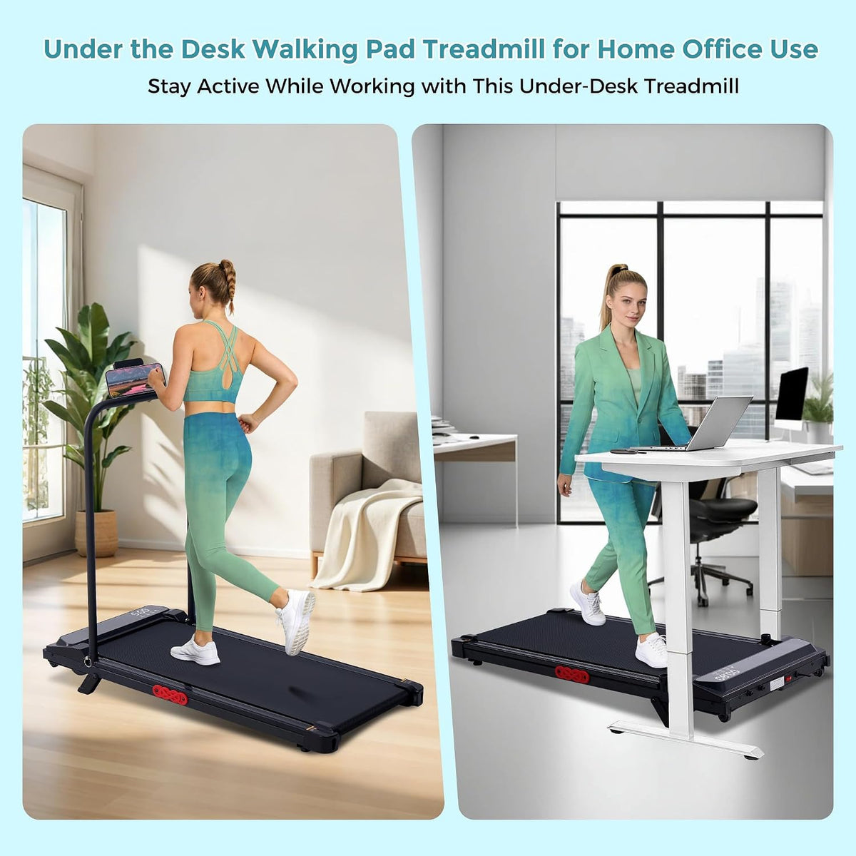 OkayFox Walking Pad Treadmill with Incline