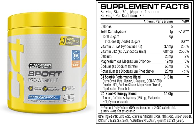 C4 Sport Pre Workout 30sv