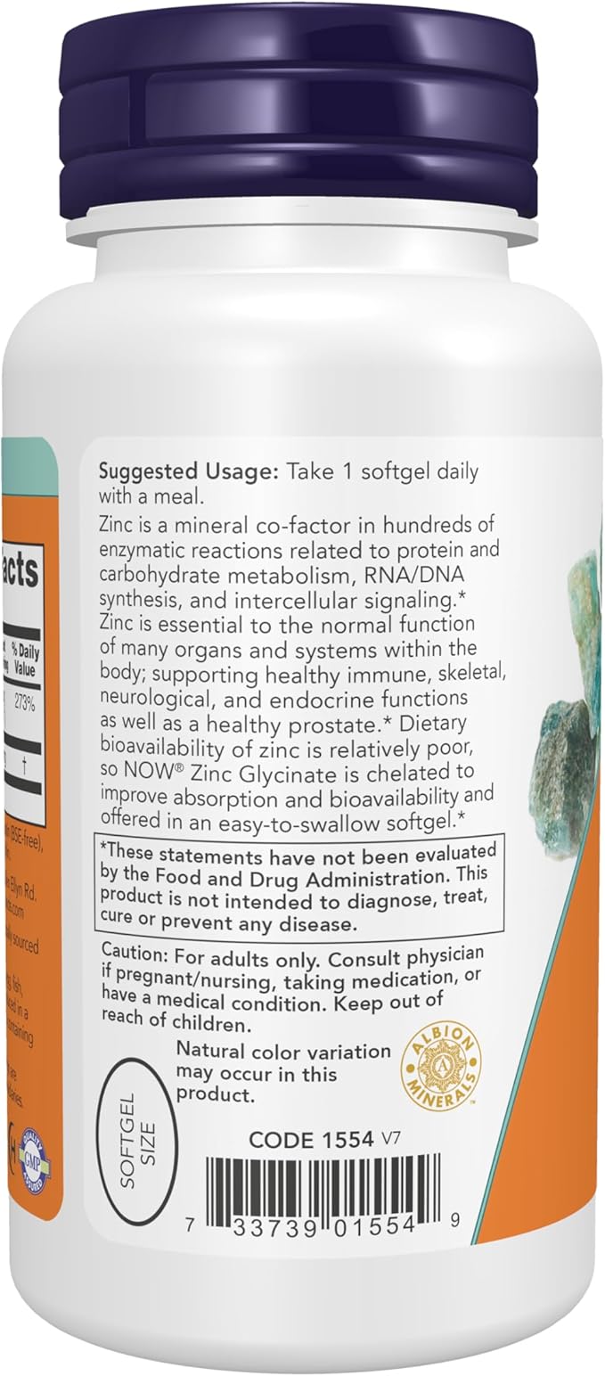 Now Zinc Glycinate 30mg-120softgels
