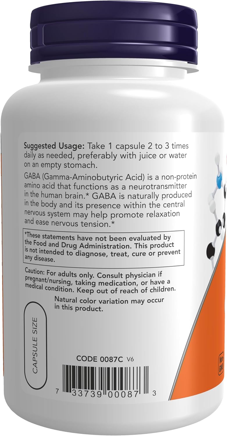 NOW Gaba 500mg 100 vcaps