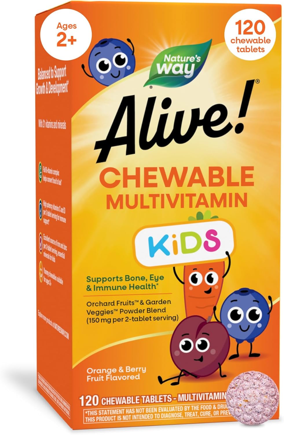 Alive Kids Multivitamin Chewable 120ct