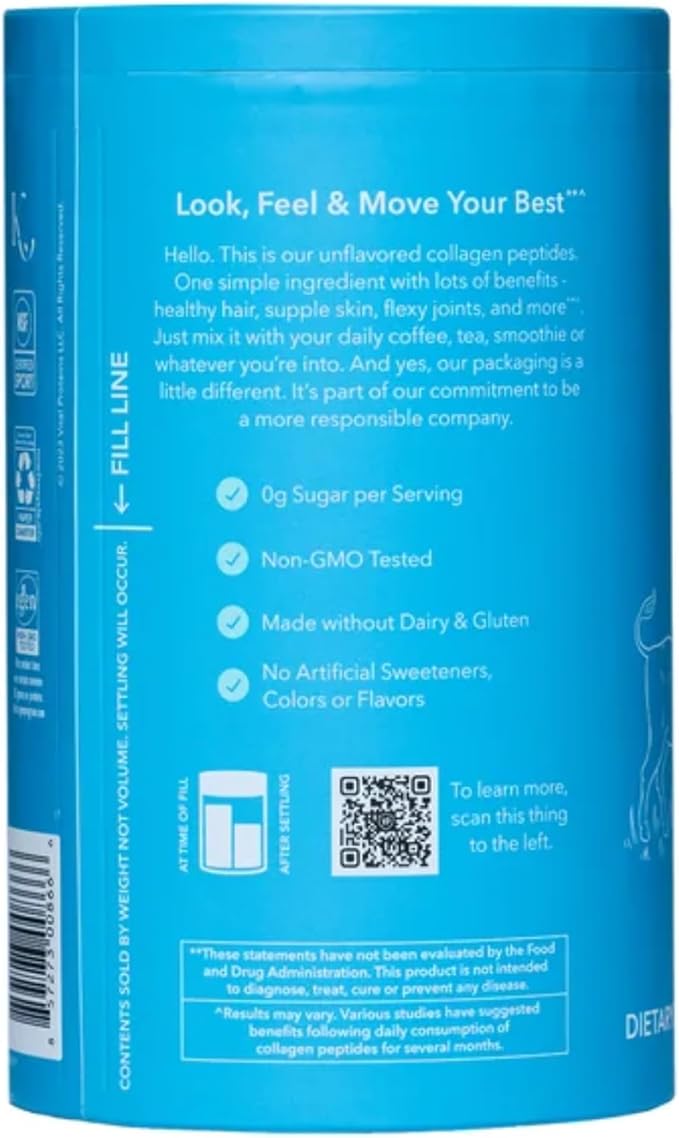 Vital Proteins Collagen Peptides Powder, Unflavored, 1.5 lbs.