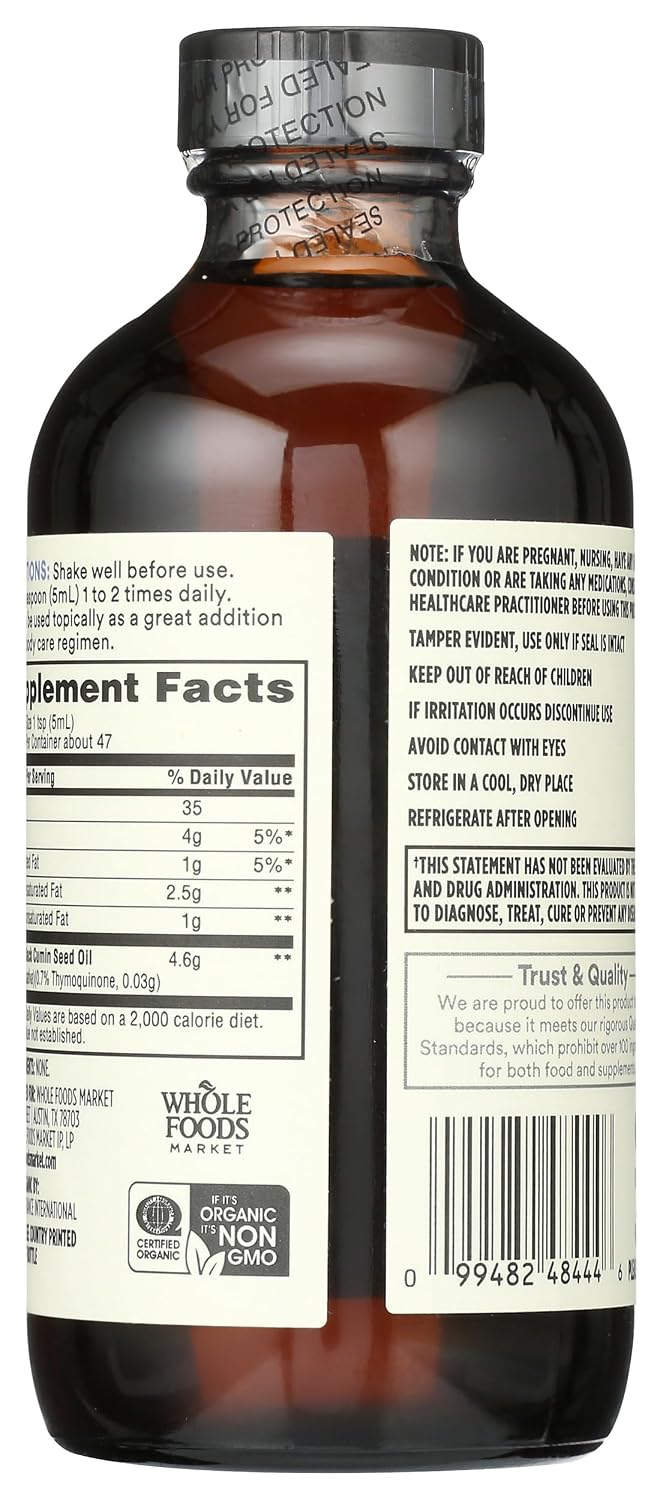 Whole Foods Organic Black Seed Oil 8fl oz