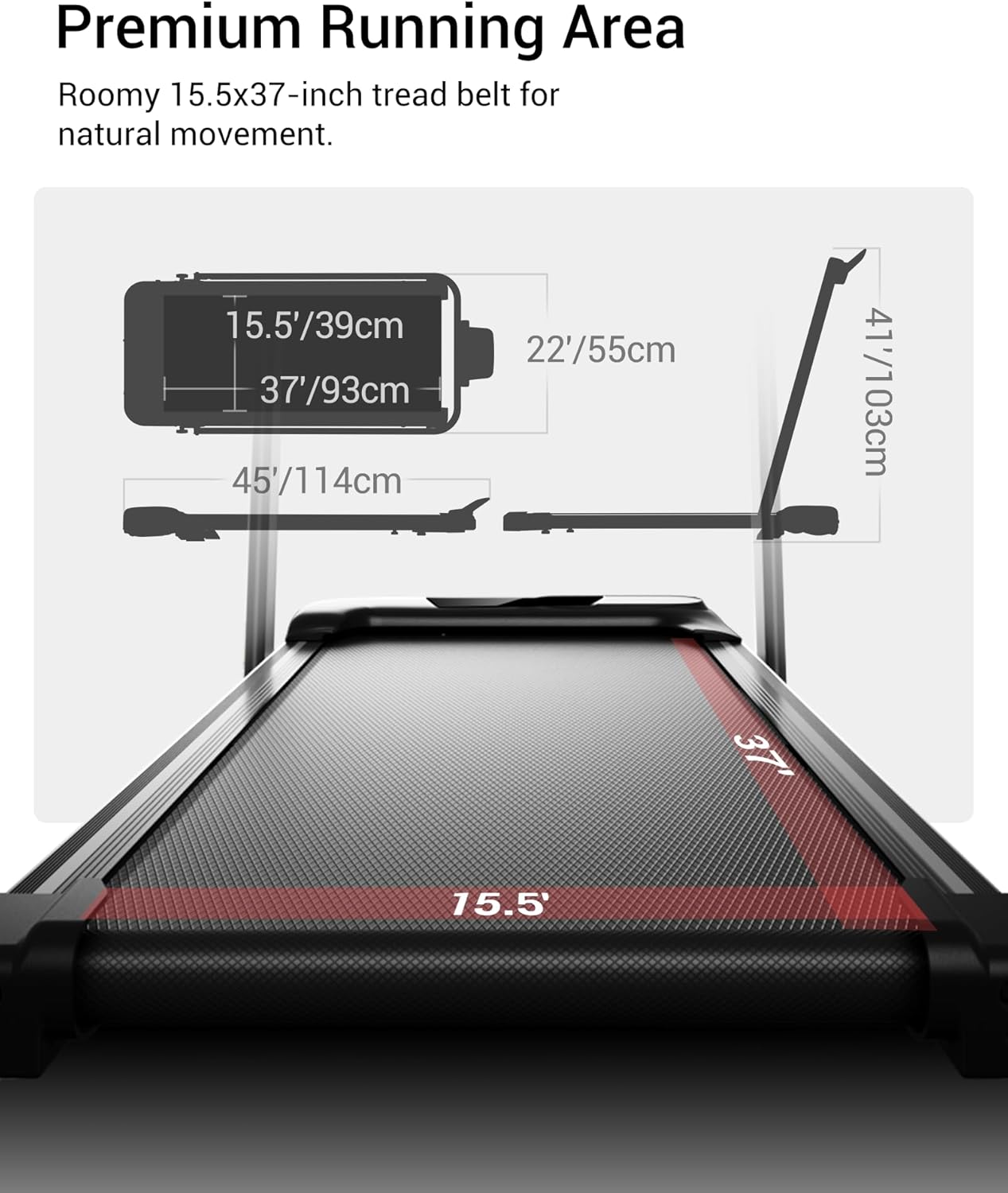 LONTEK Walking Pad With Handle and Incline