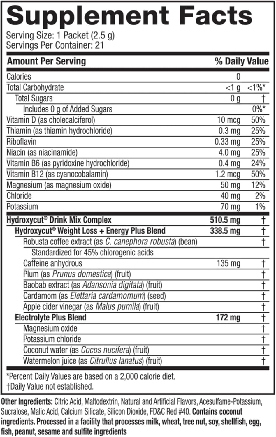 Hydroxycut Pro Clinical  Drink Mix 21ct Wild berry