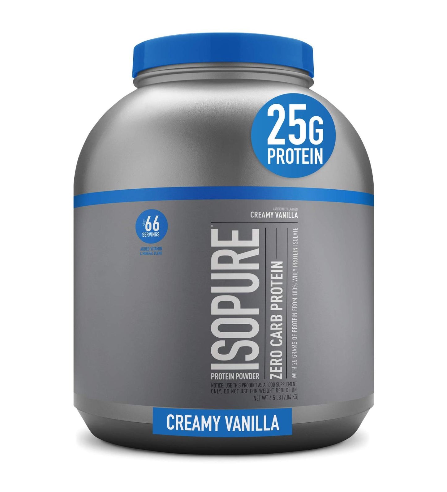 Isopure Zero Carb Protein Powder Creamy Vanilla 4.5 lb (204 kg)