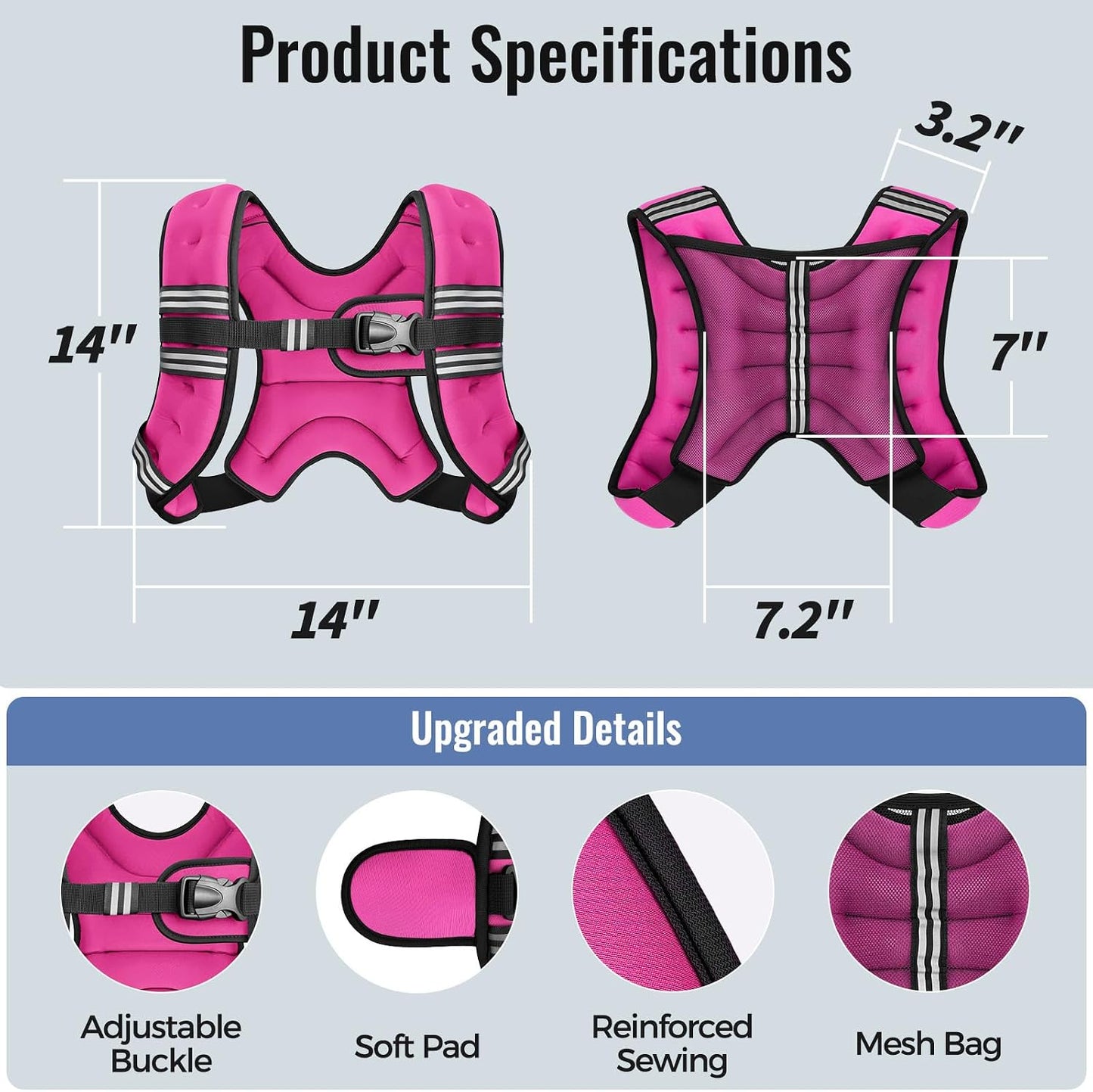 Zeerun Weighted Vest Pink