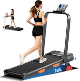 LONTEK Walking Pad With Handle and Incline