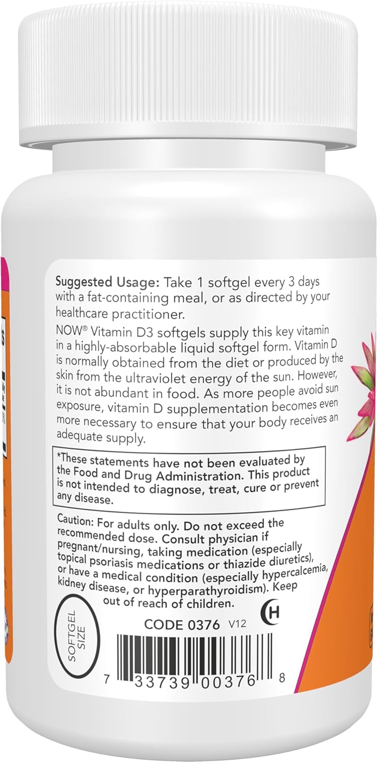 Now Vitamin D-3 10,000 IU 120 softgels