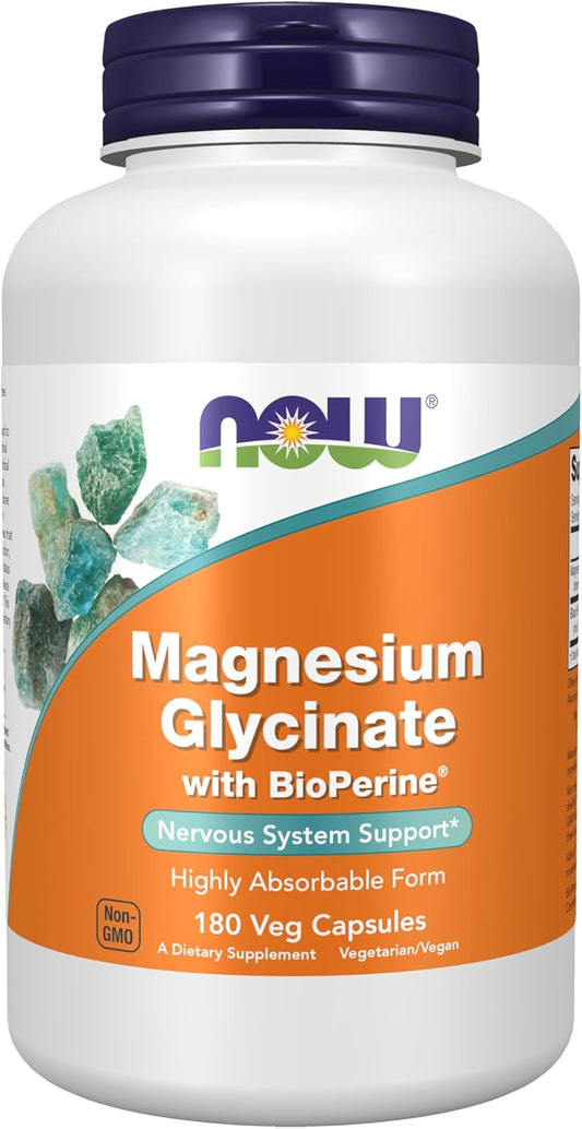 Now Magnesium Glycinate with BioPerine 180vcaps